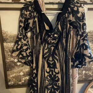 Elegant Black and Cream Women's Dress